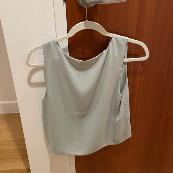 Aritzia Babaton Silk V Neck Tank Top - Sz Small - Picture 2 of 2